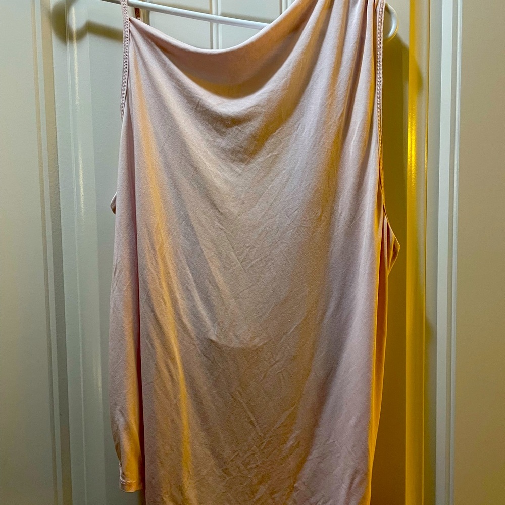 Lulu lemon yoga top. Soft pink, simple front, exposed back